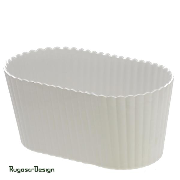 Melanin-Pflanzjardiniere, cremeweiß, 20cm